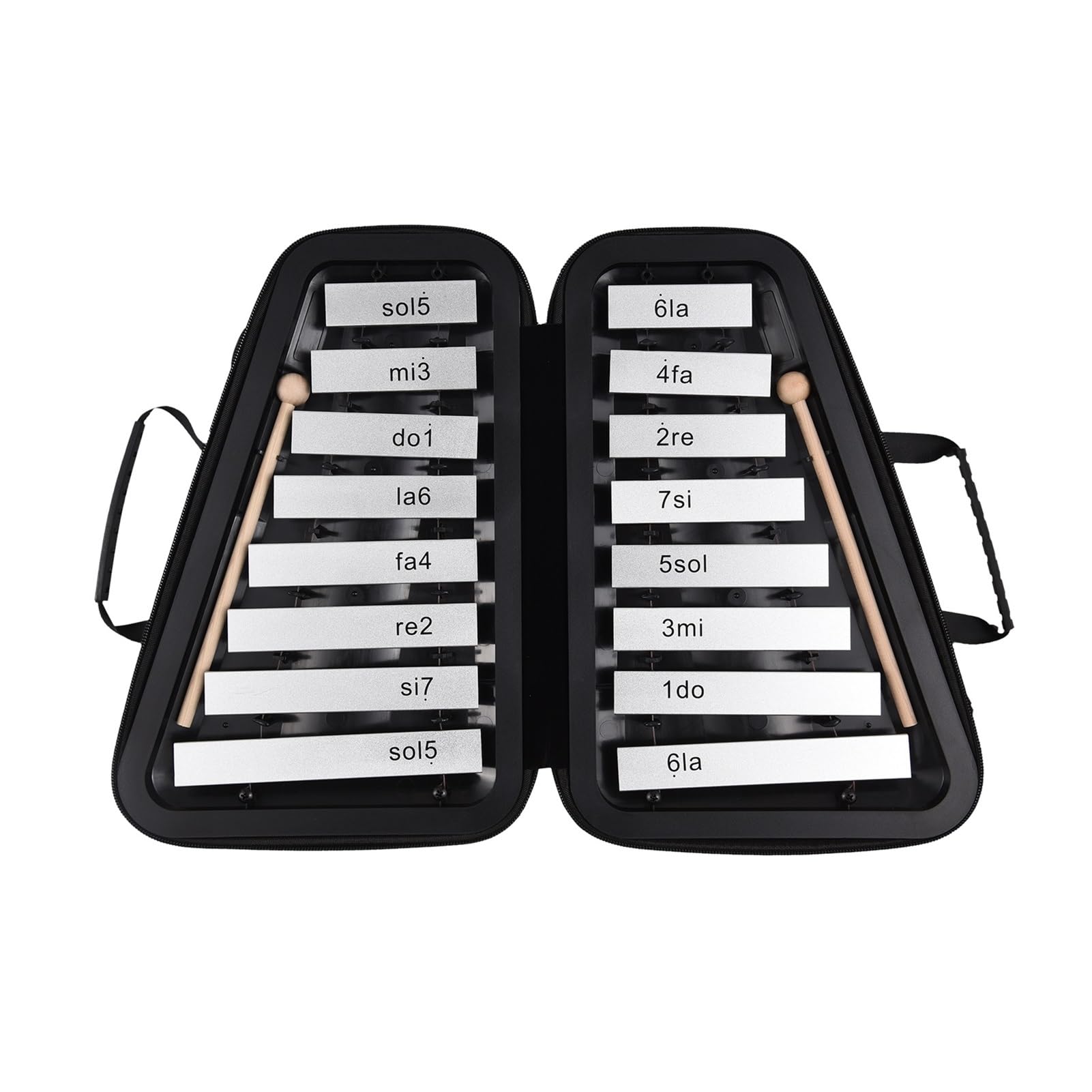 BABYCE Profesional Glockenspiel 16 Teclas Glockenspiel 16 Notas Placa De Aluminio Xilófono Instrumentos Musicales Educativos Tempranos con Mazos De Caja (Color : BK)