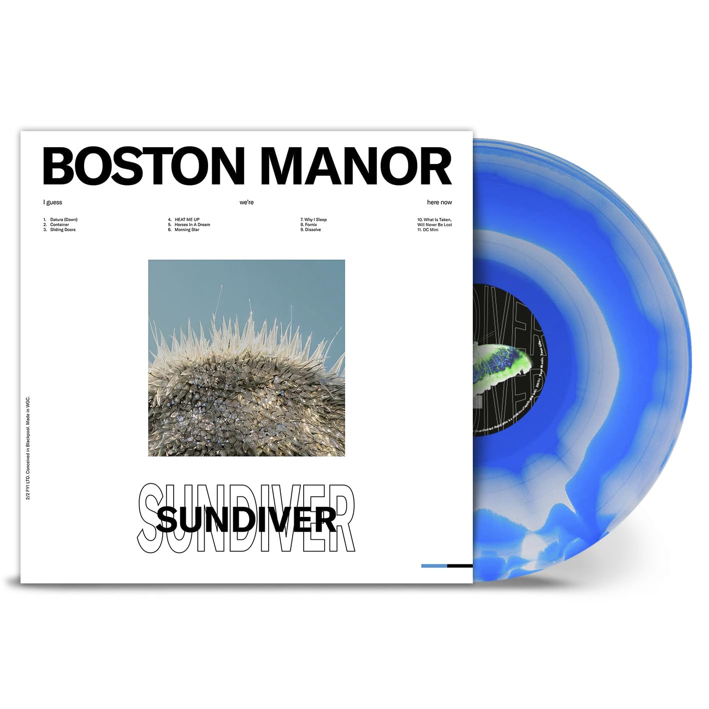 BOSTON MANOR - SUNDIVER - 12"" VINYL ALBUM  LTD WHIET AND BLUE GATEFOLD - NEW