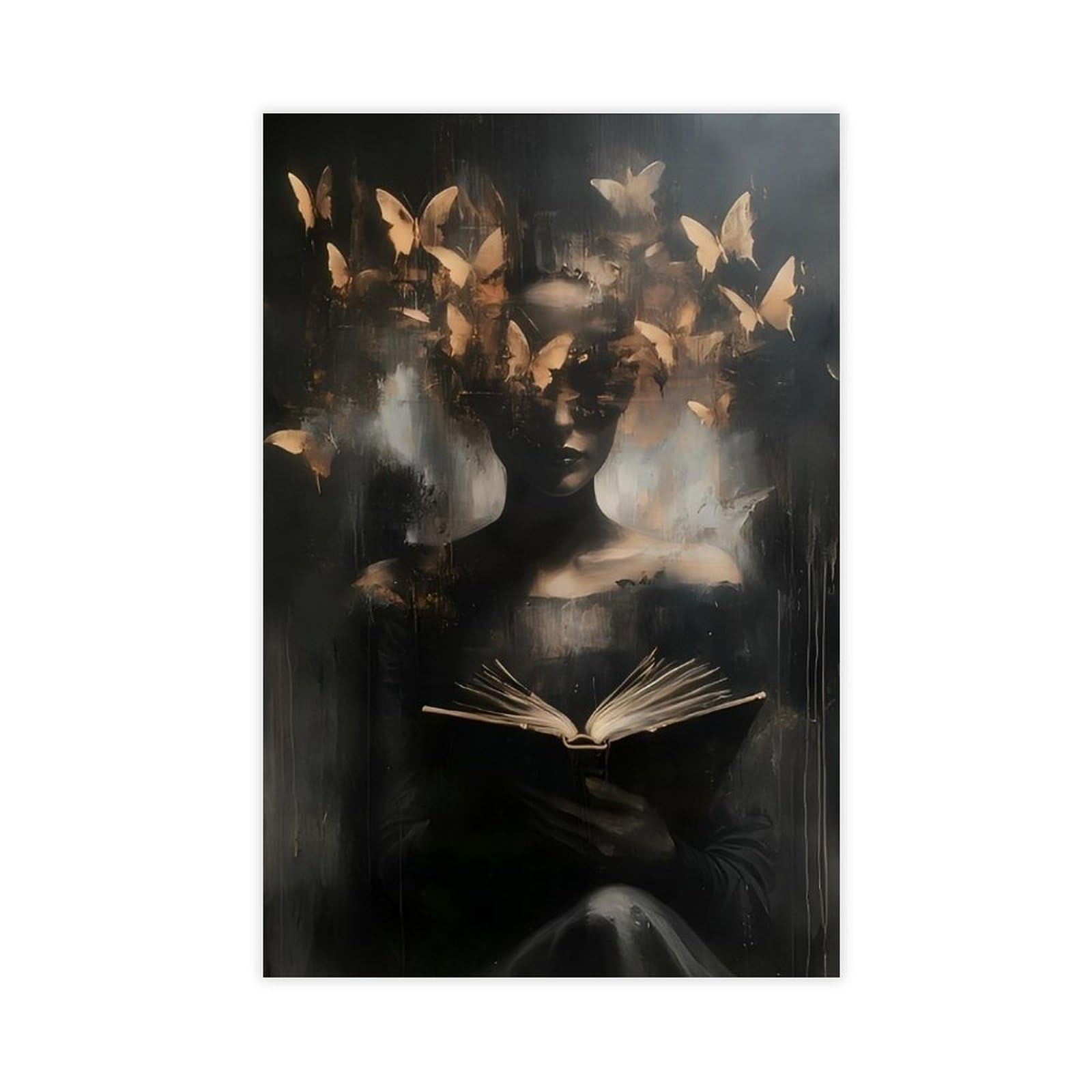 Bareronor Brown Metamorphosis Of Thought Canvas Poster Bedroom Decor Landscape Office Room Decor Gift 16" L X 24" W
