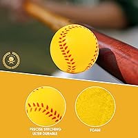 Vista 5 de Urspasol Paquete de 20 mini pelotas de béisbol de espuma de 1.6 pulgadas, perfectas para practicar bateo y lanzar, mejorar tu precisión de bateo