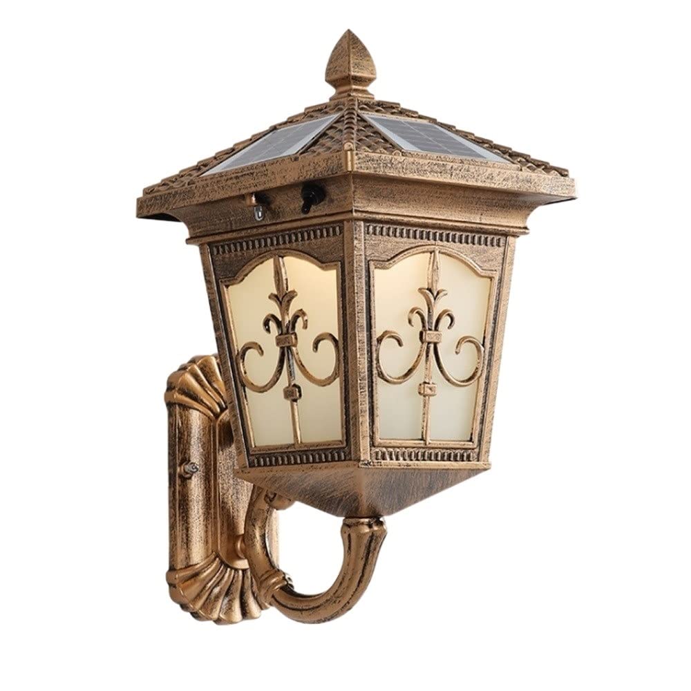 Applique solaire extérieure bicolore pour sécuriser un patio