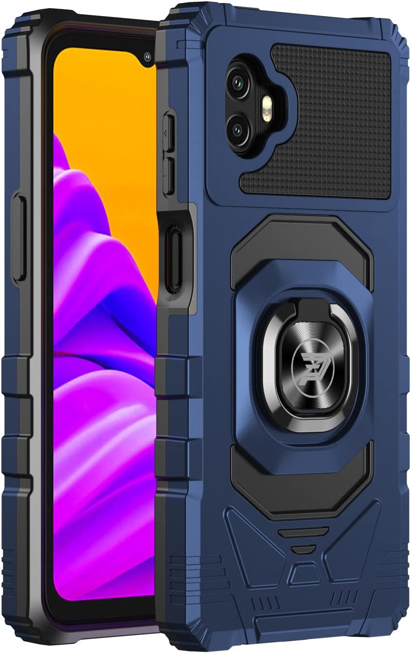 Wireless PROTECH Ring Case Compatible with Samsung Galaxy XCover6 Pro Phone, Military Grade Shockproof Cover for Xcover6 Pro SM-G736 (Blue)