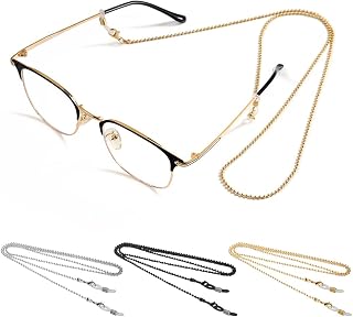 Zibuyu® 3PC Spectacle Chain for Women Stylish, Retro Sunglass Specs Holder Strap Set with Adjustable Loops, Anti-Slip Eyeg... Price In India