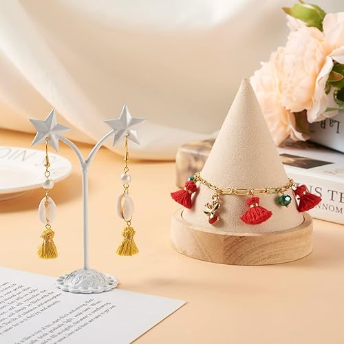 Miniatura 7 de 27.34 yardas9.8in marrón coco, flecos de poliéster, borde de encaje, 58 pulgadas de ancho, cintas trenzadas de algodón con tarjeta de papel, borde