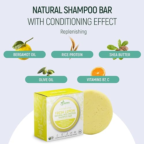 Miniatura 3 de Barra de champú de agua de proteína de arroz sólido con jabón para el cabello con efecto acondicionador - Barras de champú para cabello con todos