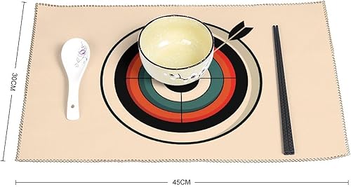 Miniatura 2 de Bullseyes Target Bulls Eyes Placemats Set of 6 Resistant Table Mats Washable Place Mats for Dinner Party Table Decoration