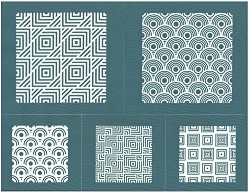 DIY Silk Screen Printing Stencil, Ready to Use "Geometric Patterns Set" for Fabric, Wood, Ceramic, T-Shirts, and More!