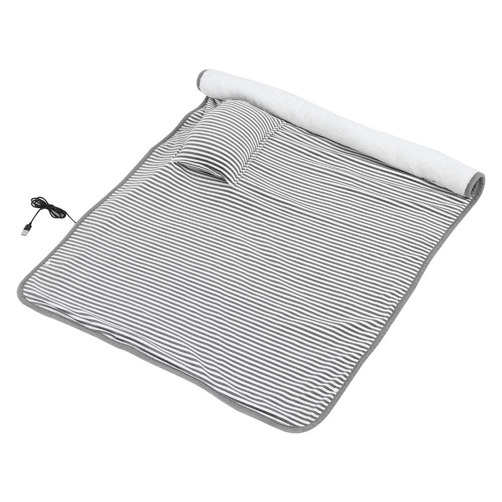 Pilipane Cuscinetto termico (45,3" x 29,5"), coperta elettrica USB per casa e ufficio, copertura calda per il corpo della gamba, cuscino termico (grigio)