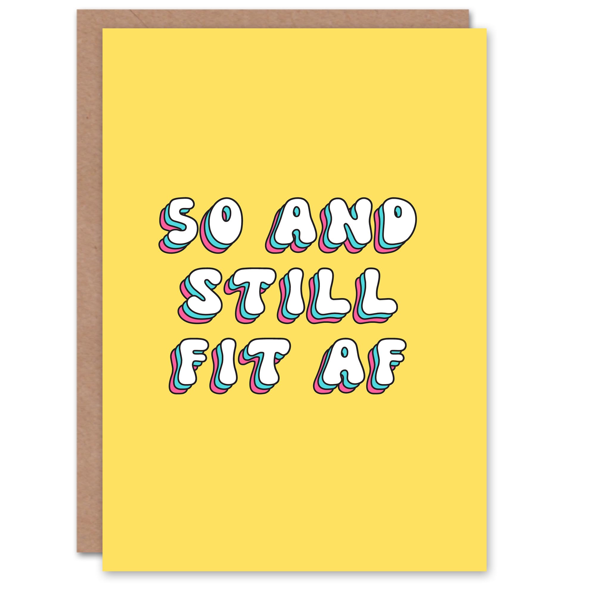 Artery8 Greeting Card 50th Still Fit AF 50 Year Old Funny Romantic For Her Wife Woman Girlfriend Birthday Card