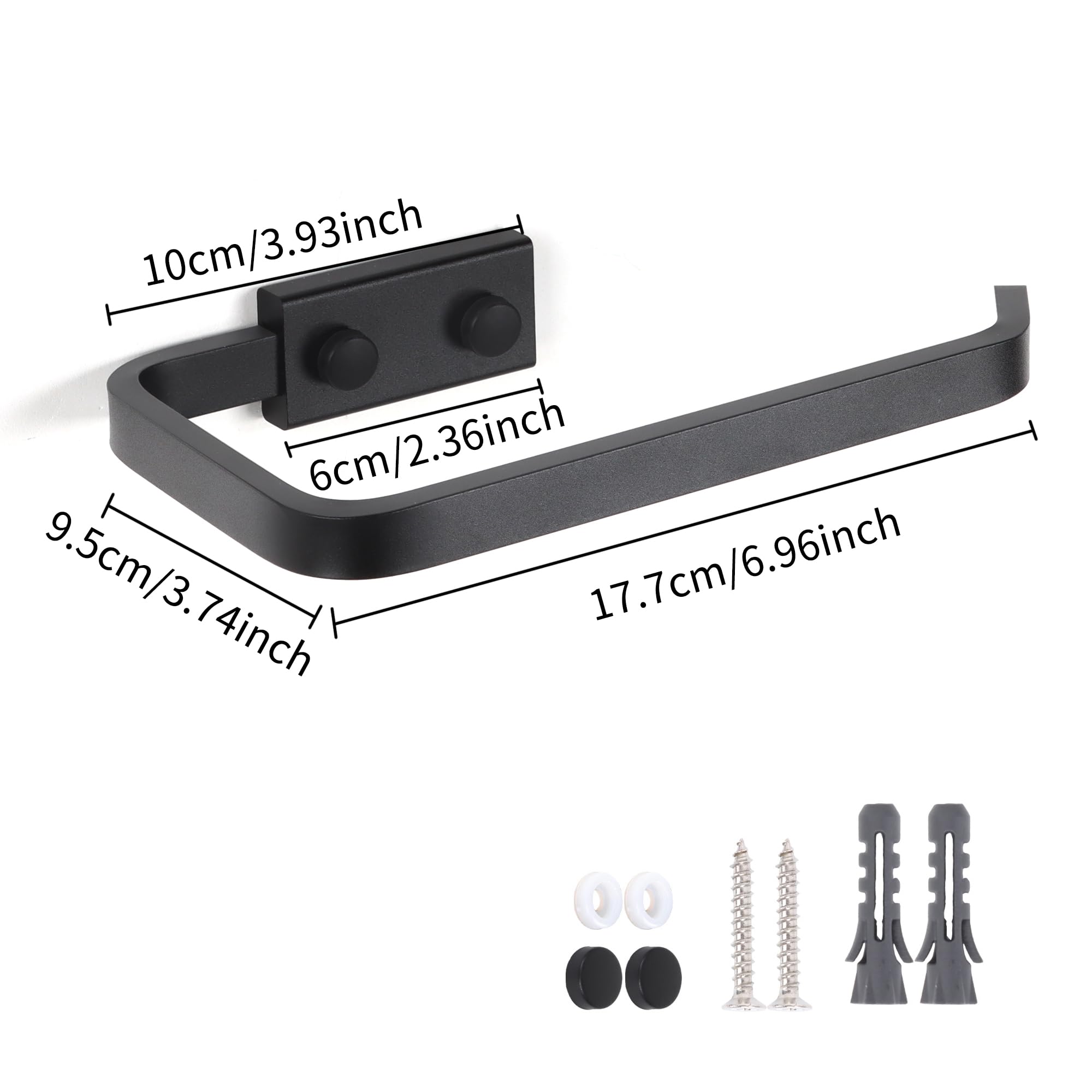Groleca Toilet Paper Holder Tissue Holder Toilet Roll Holder Black — Amazon image 4