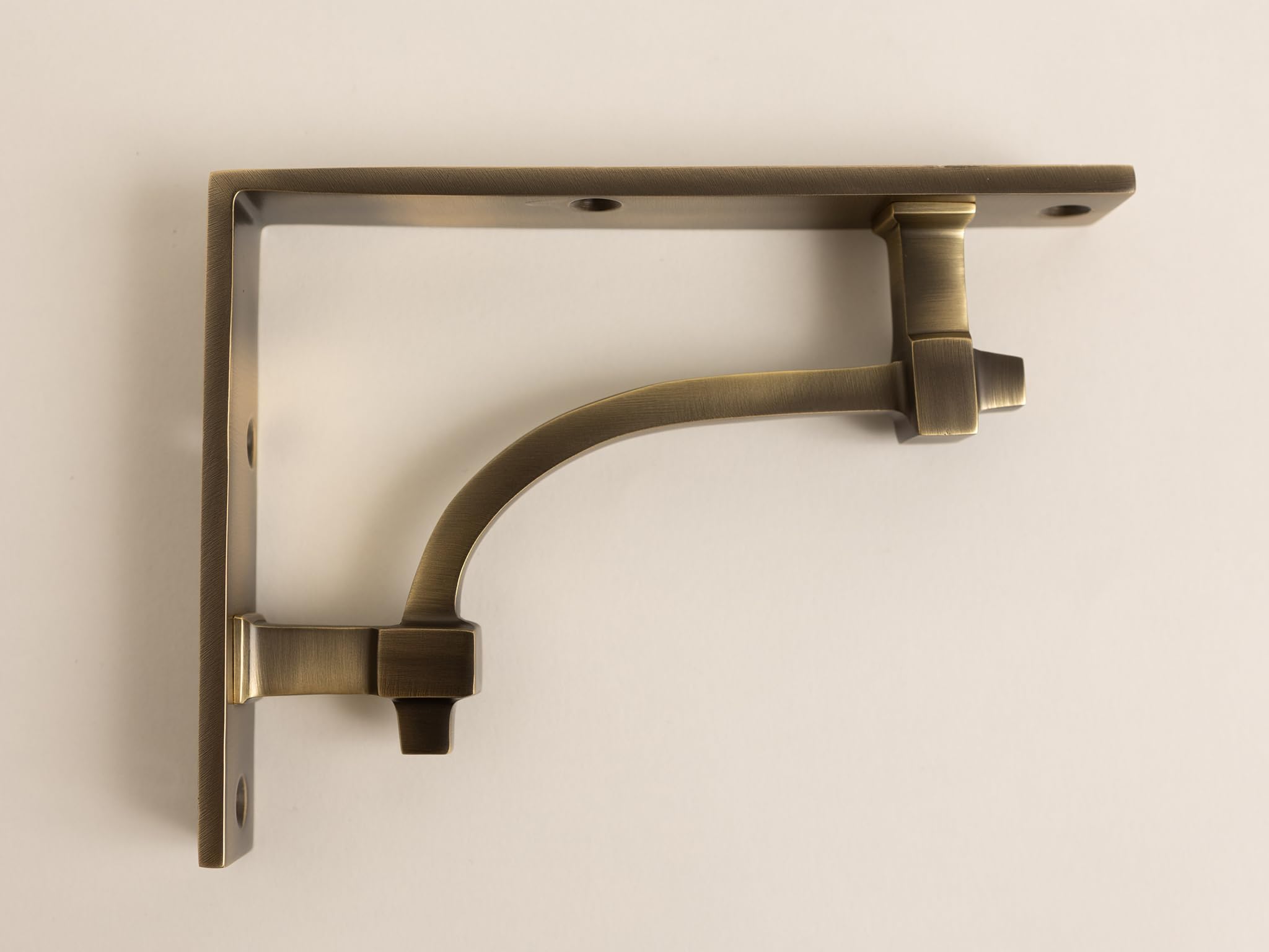 Brass Bee Antique Brass Vintage Industrial Style Solid Brass Shelf Brackets | Brass Shelving Heavy Solid Cast Brass | Sold Individually
