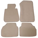 Floor Mat Compatible with BMW E90 3 Series, 2006-2011 Front & Rear Beige 4PC Nylon Car Floor Carpets Carpet Liner by IKON MOTORSPORTS, 2006 2007 2008
