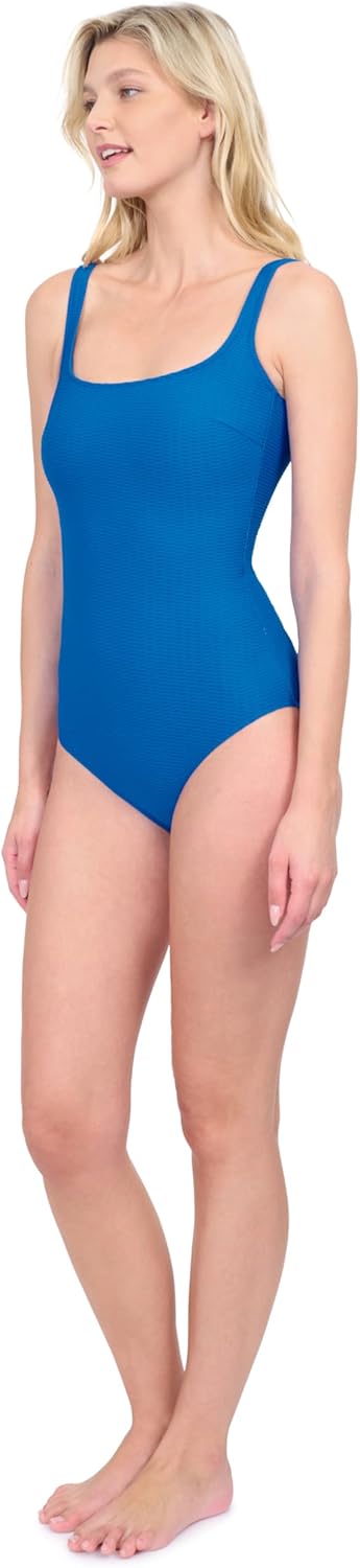Gottex Harbourside Women’s Textured Square Neck One Piece Swimsuit with Soft Cups and Tummy Control Beachwear Essential - Image 5
