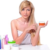 Vista 6 de SATINIOR - Paquete de 6 recipientes de plástico redondos transparentes a prueba de fugas, con tapa para almacenamiento en viajes, sombra de ojos