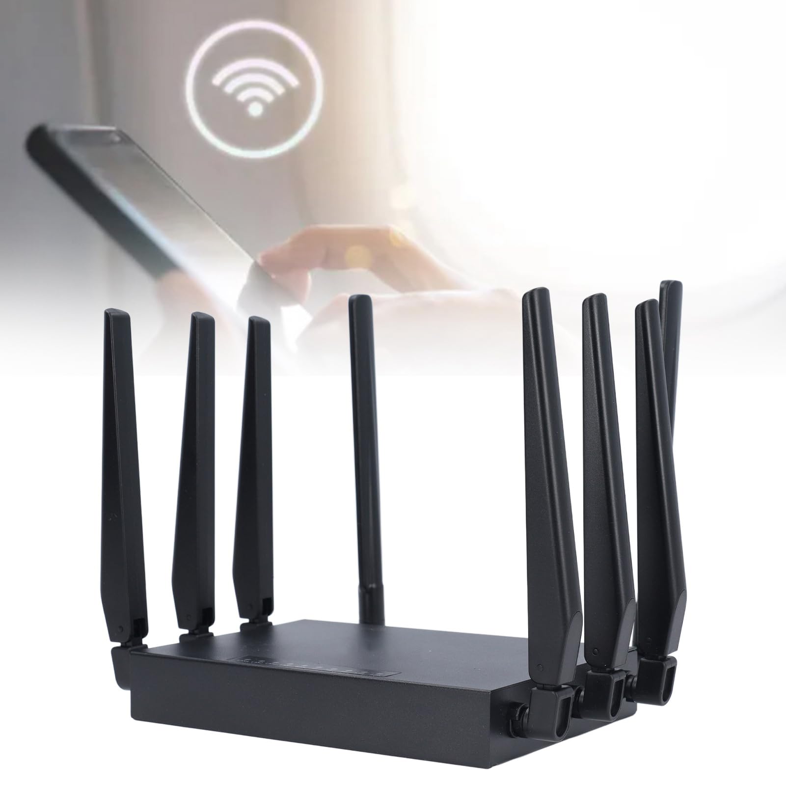 Router WiFi 6 CPE 5G, Banda 1201Mbps 5GHz Banda 574Mbps 2,4GHz con 8 Antenne Ad Alto Guadagno e Slot per Scheda SIM, per L'Asia Centrale (Spina europea)