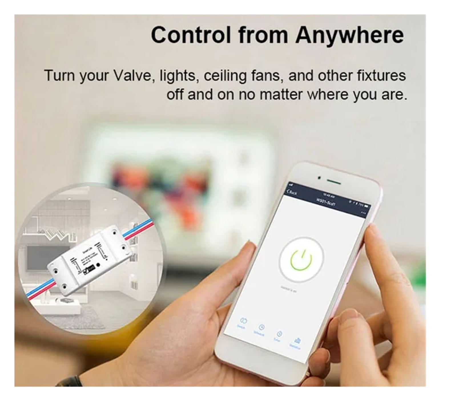 WiFi Smart Water Valve Valvola a sfera elettrica motorizzata a 3 vie Switch Timing Life(1-1/4",L type)