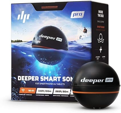 El Deeper Sonar inteligente es un buscador de peces versátil y portátil que se puede utilizar en hielo, kayak y pesca en tierra. No requiere señal de celular o internet, proporcionando datos detallados sobre la ubicación de los peces, estructura, profundidad y temperatura. Fácil de instalar y sin necesidad de baterías o cables.