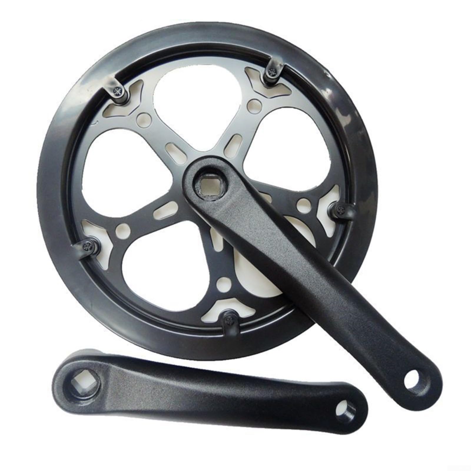 Set di pedivelle per bicicletta con corona singola, 48T, 40T, 52T, 170 mm, per bici da strada, guarnitura quadrata conica per bici da città, MTB, biciclette elettriche, Cargo (52T)