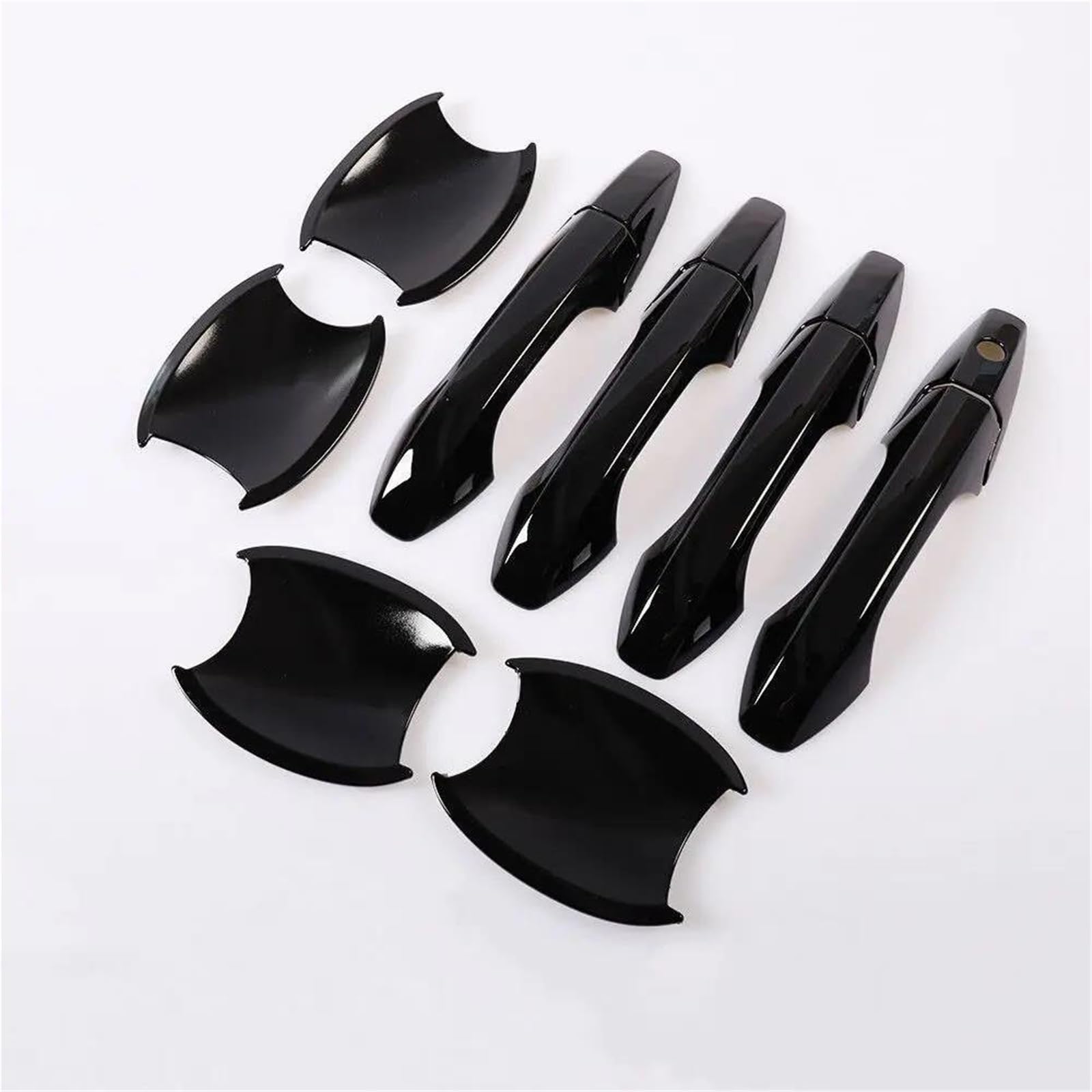 Qibbei Style 3 Carbon Fiber Car Door Handle Cup Cover Decorative Stickers Accessories For Crv Cr-V 2007-2011(Style 3)