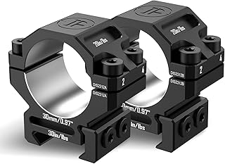 7075 Series Aluminum 30mm 34mm 1 inch Scope Rings, High Precision Picatinny Scope Rings, Medium/High/Low Profile Scope Mount for Picatinny Rail - DISCOVERYOPT