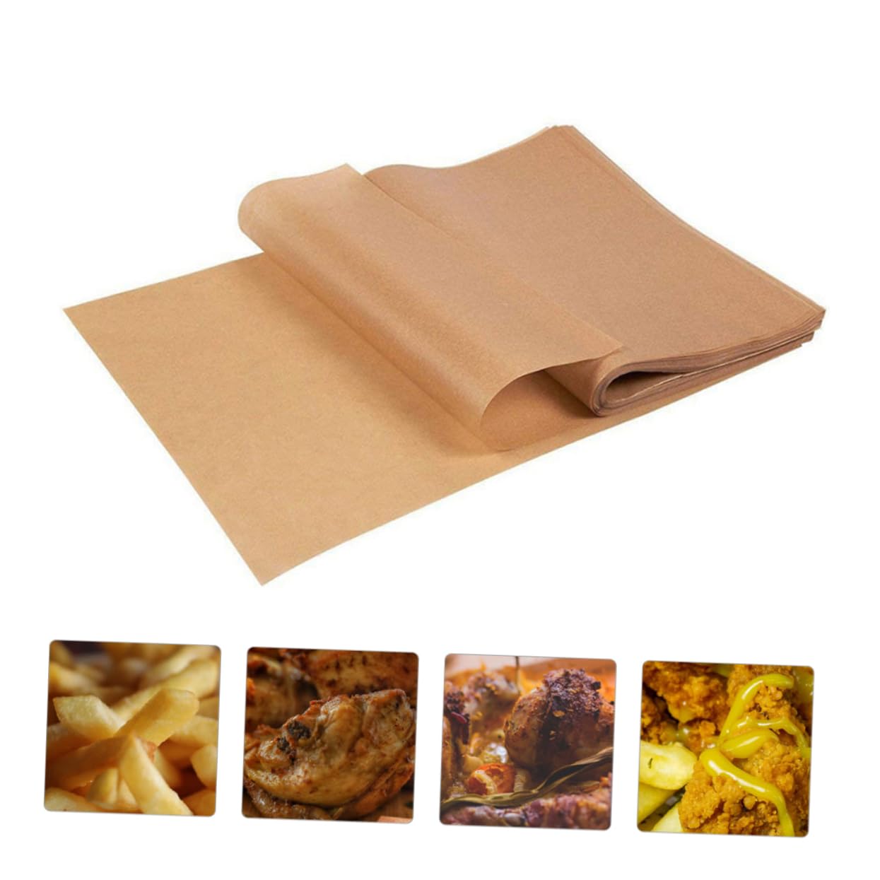 200piezas Papel De Hornear Reutilizable De Antiadherente Para Pasteles y Barbacoa