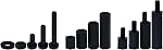 Lystaii 320pcs M3 Nylon Hex Spacer Standoff Kit Homme Femme Vis Nut Threaded Pilier Hex Stand off PCB Carte mère Circuit Board Standoffs Montage Matériel Spacer Assortiment Kit (Noir, M3)
