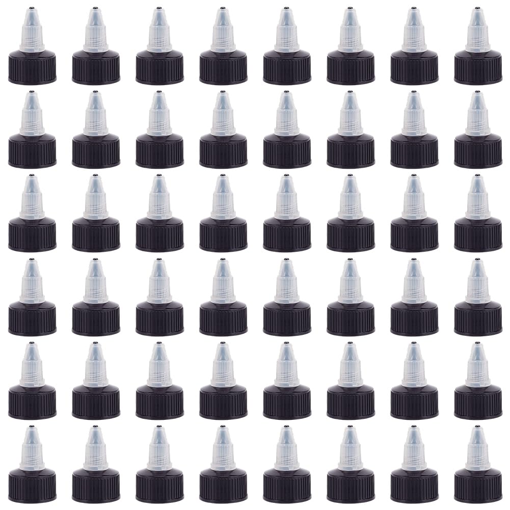 Bouchons de rechange noirs 20/410 étanches pour bouteilles compressibles de lotion