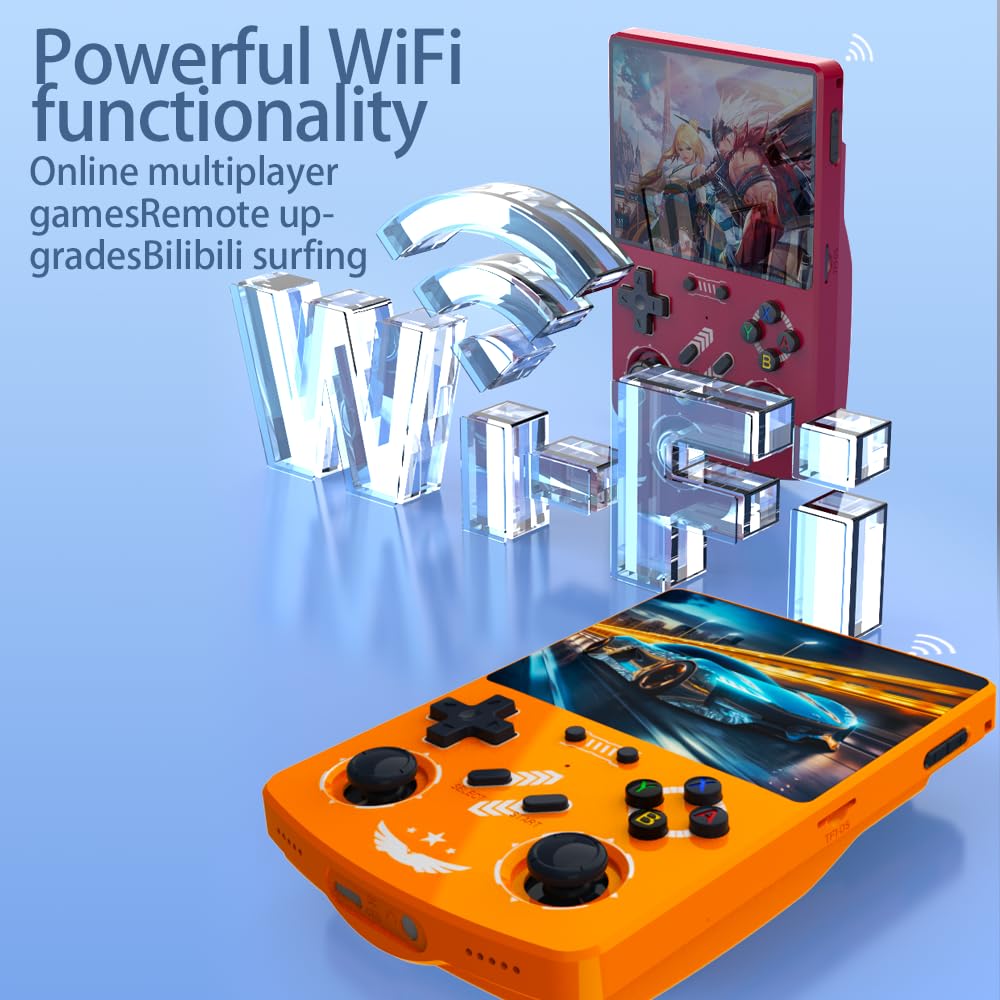 R40XX Consola de Juegos Portátil Retro de 128 GB, Consola Emuladora con 20.000+ Vídeo Juegos 20+ Emuladores, Sistemas Linux, Pantalla HD de 4,2 Pulgadas, Joysticks 3D, Baterías de 4000mAh