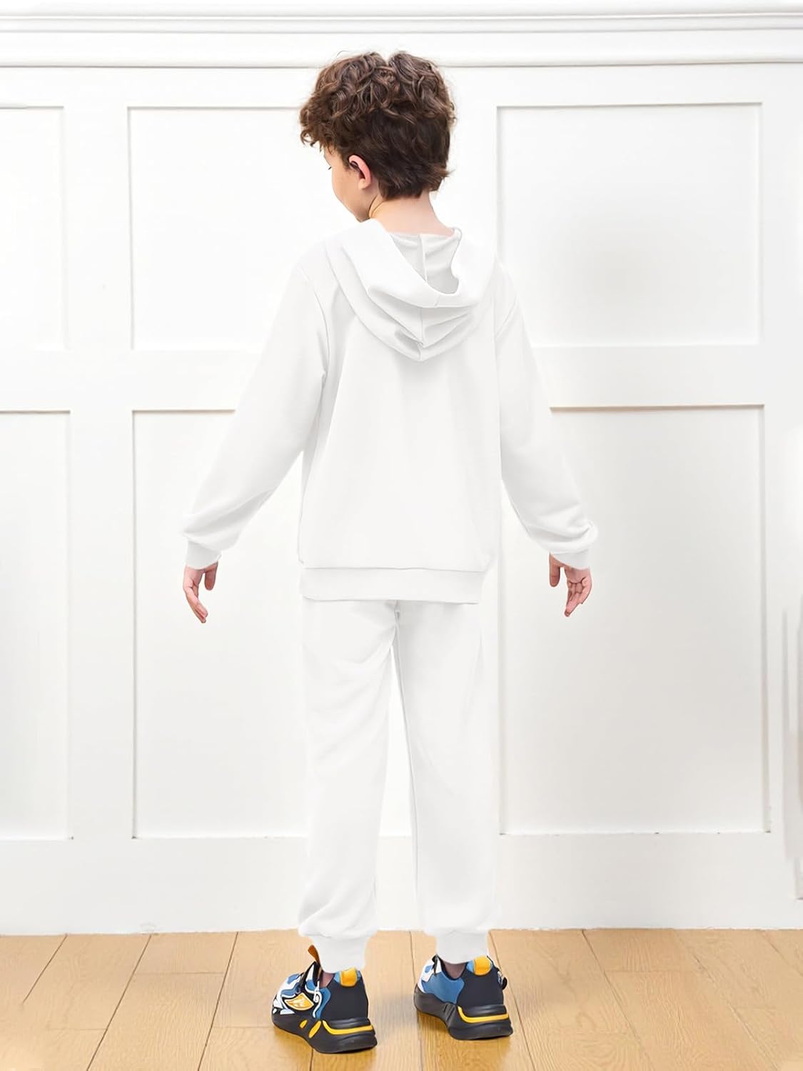 Haloumoning Boys Athletic Sweatsuit Kids Fashion Hoodies and Sweatpants Clothing Sets with Pockets 5-14Y - Image 6