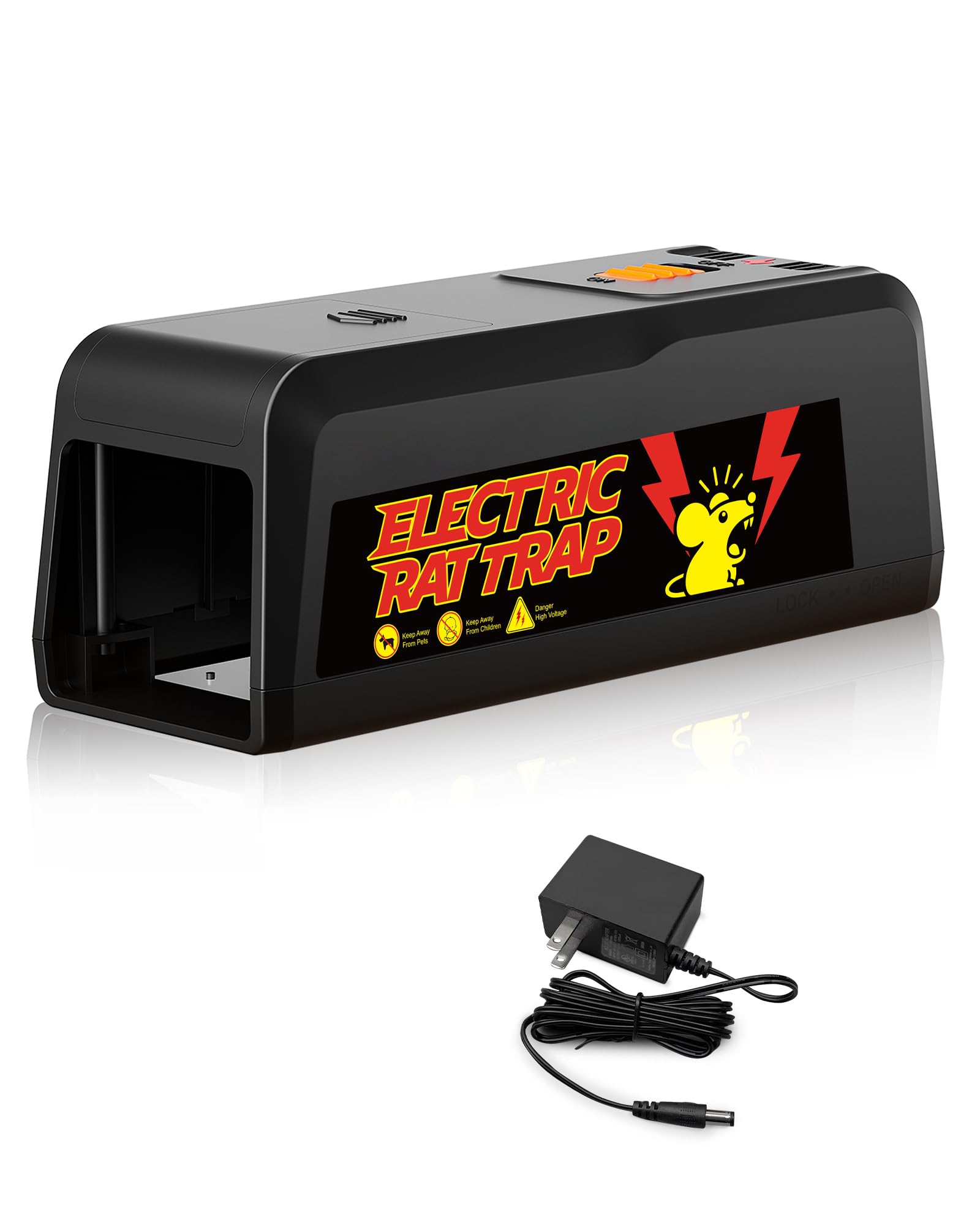 Electric Rat Trap Indoor for Home - Electronic Rat Trap Zapper with High-Power Shock & Removable Plate, Safe and Effective Rodent Control for Garage, Basement, Indoor Use 1PC-image-13