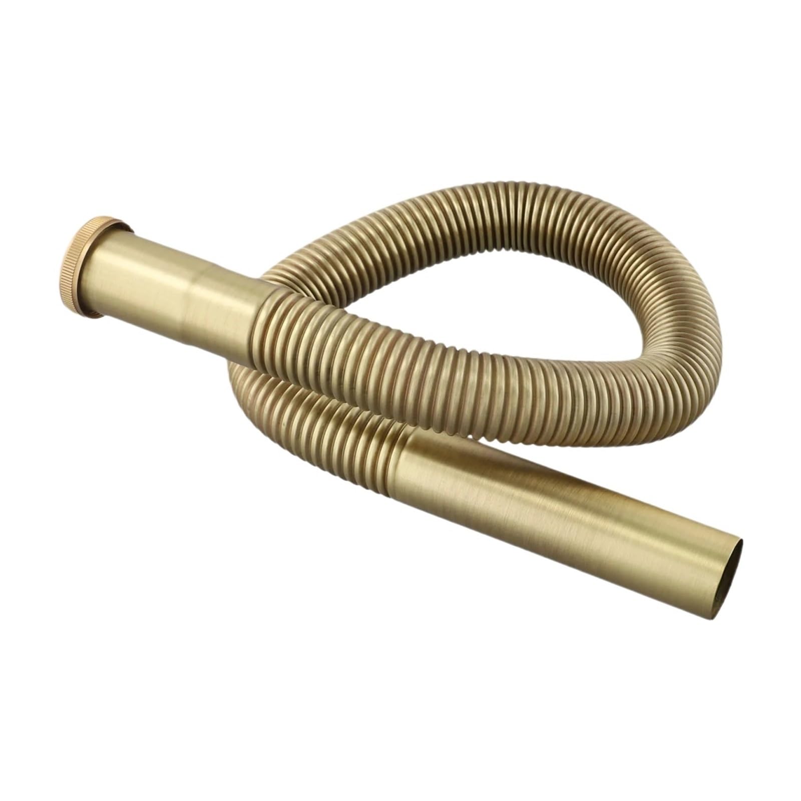 Manguera Flexible de latón for desagüe del fregadero, sifón, baño, cocina, lavabo, tubo agua, accesorio plomería for mejorar el hogar, 1 ud