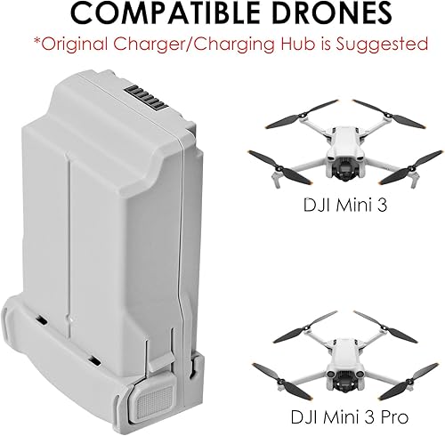 Miniatura 2 de Satonaka Mini 3 Pro Batería Plus 3850mAh-7.38V Mini 3 Series Batería de Vuelo Inteligente Plus Fly Max.47 Mins para DJI Mini 4 Pro, DJI Mini 3 Pro,