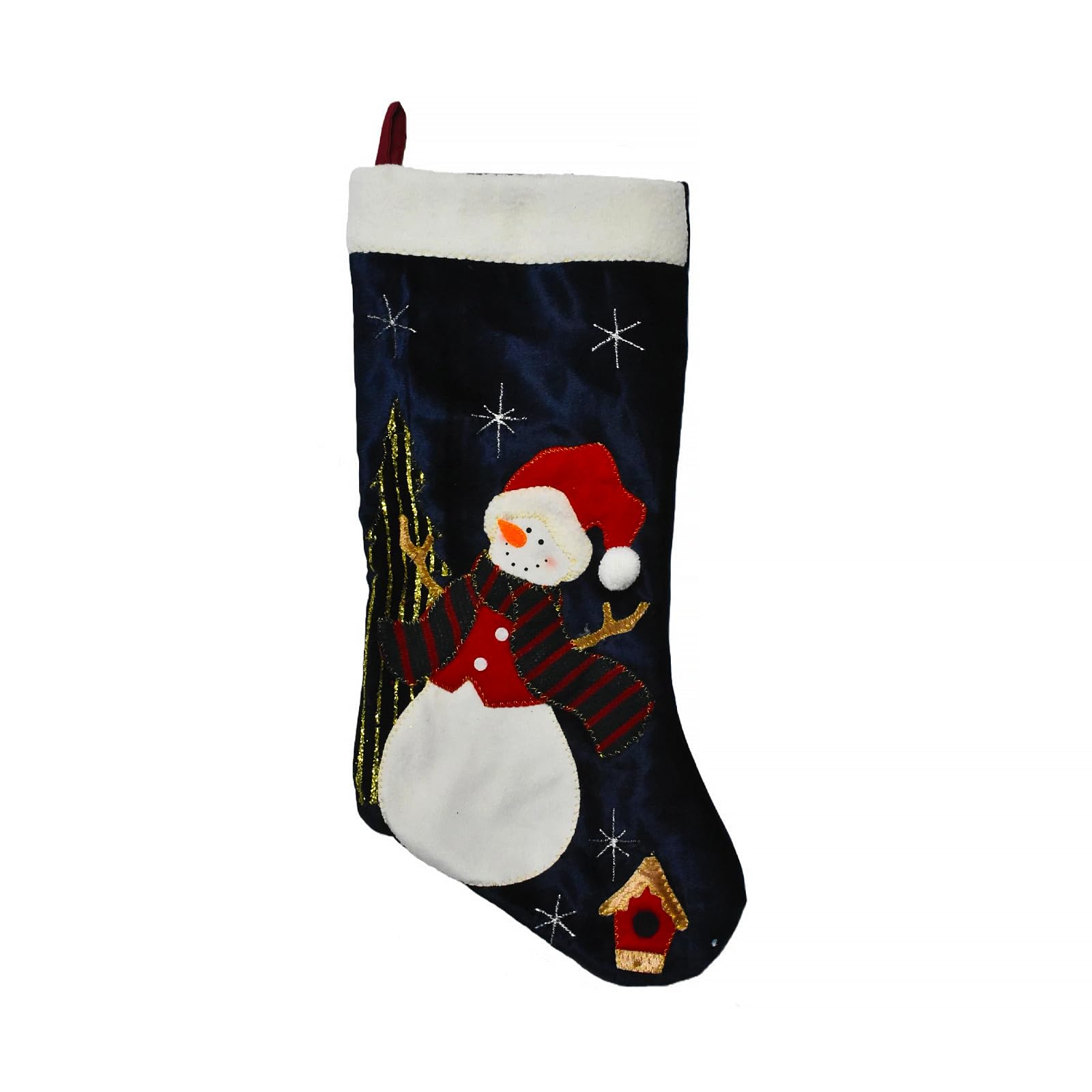 Gorgieousy Customizable Christmas Stockings 18" Hanging Xmas Stockings with 3D Snowman, Socks for Fireplace Christmas Decorations Holiday Decor Personalised Gifts