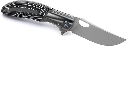 Miniatura 3 de Miguron Knives Dromos - Cuchillo plegable de 3.5 pulgadas, hoja M390, mango de titanio, fibra de carbono, con incrustaciones de fibra de carbono,