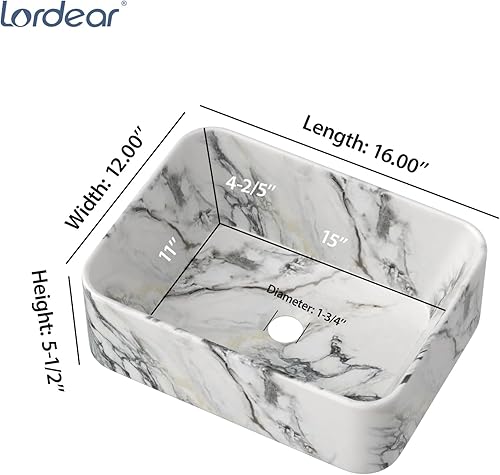 Miniatura 122 de Ordear - Lavabo de baño color blanco, para encimera.