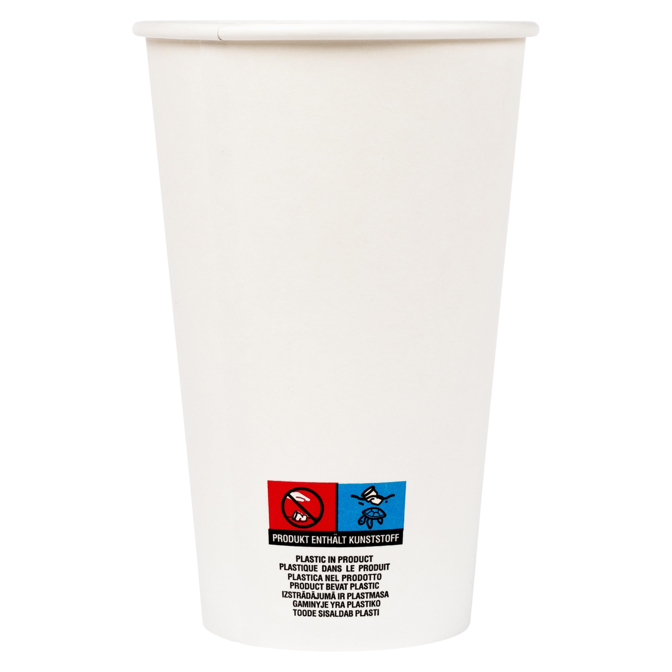 HEKU 30913: 50 papierowych kubków, biały, 0,4 l