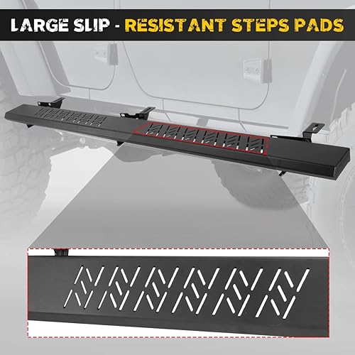 Miniatura 6 de Estribo compatible con Jeep Gladiator JT Pickup Truck 2019 2020 2021 2022 2023 Fit 4 puertas, Hawkley Off-Road de 6 pulgadas para puerta de