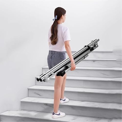 Miniatura 6 de Space-Saving Clothes Drying Rack, Foldable Stainless Steel Laundry Hanger with 5 Poles, Shoe Rack & 360 Wheels (240cm95in 240cm95in)