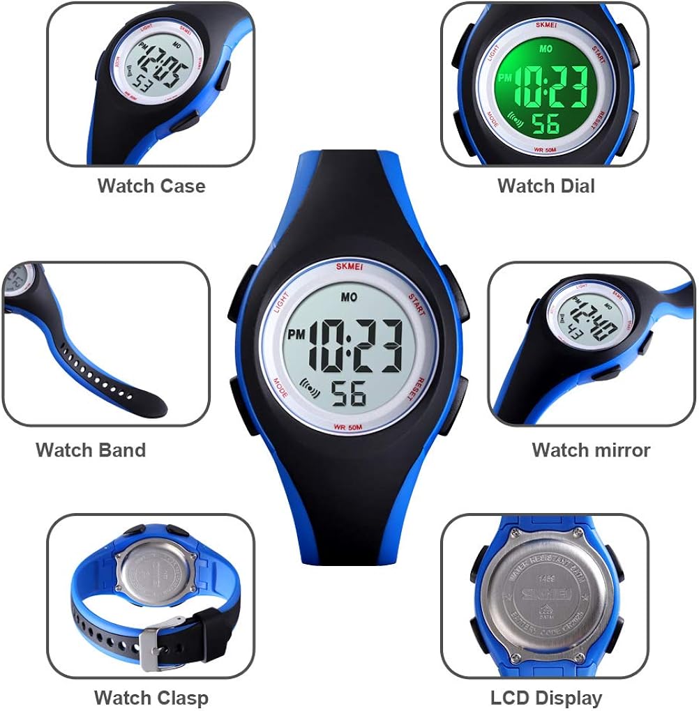 Kid Watch LED Sport 30M Waterproof Multi Function Digital Wristwatch for Boy Girl Children Gift