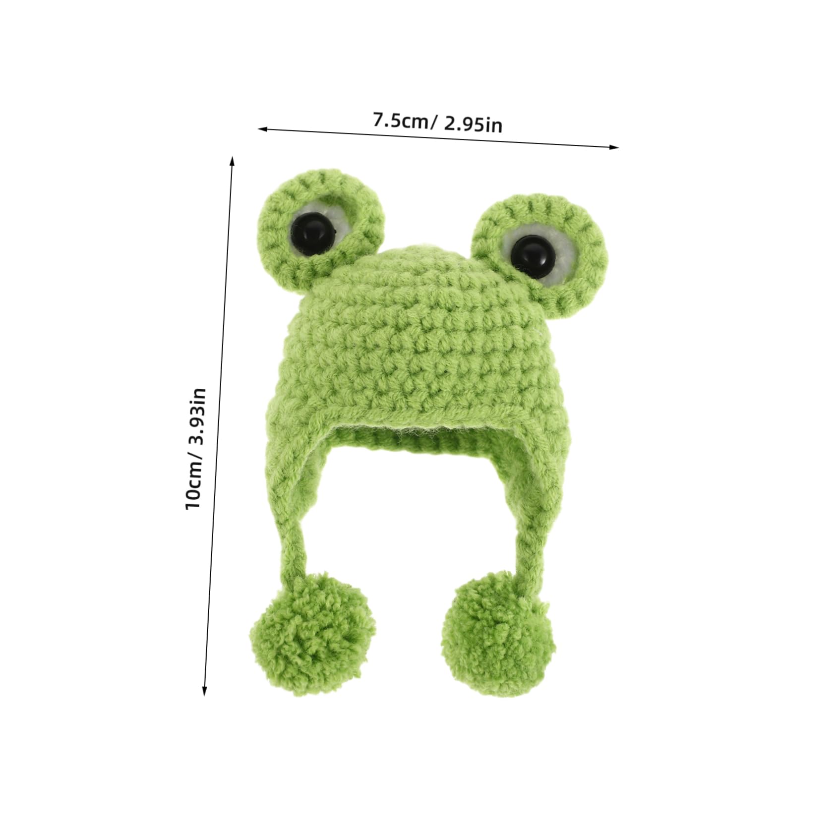 Kisangel Woolen Doll Hat Cute Cartoon Design Mini Knitted Headwear for Dolls Party