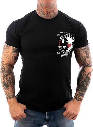 Vendetta Inc. Scenes 1086 - Maglietta Uomo Nero - Regular Fit Con Stampa Sul Retro - Taglia XXL
