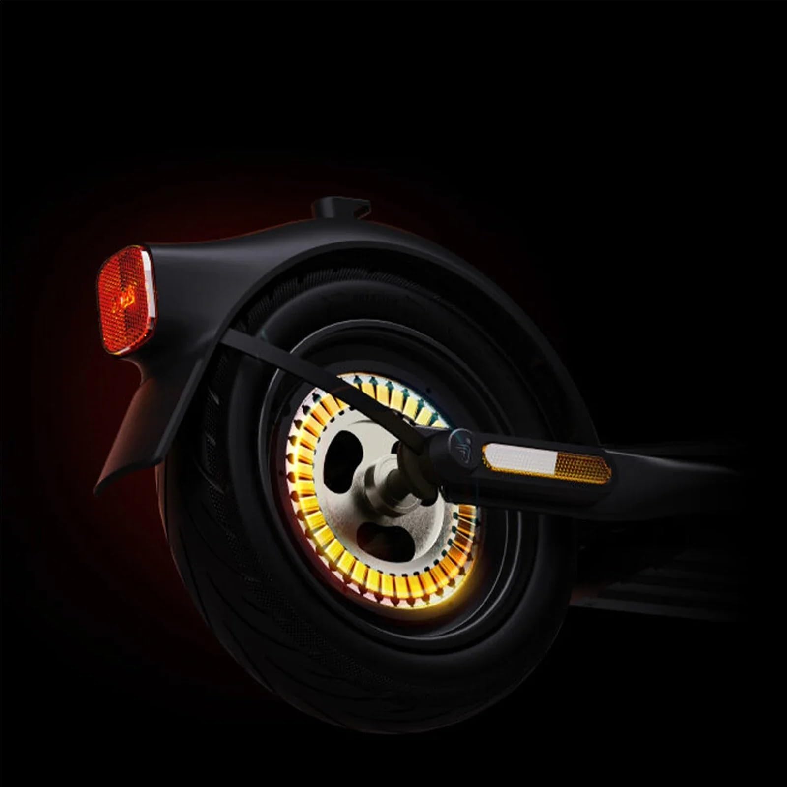 Guardabarros Patinete Guardabarros Trasero for Scooter eléctrico, Cubierta Impermeable, Conjunto Que Contiene Soporte y Luces traseras de Freno(F2 Rear Fender)