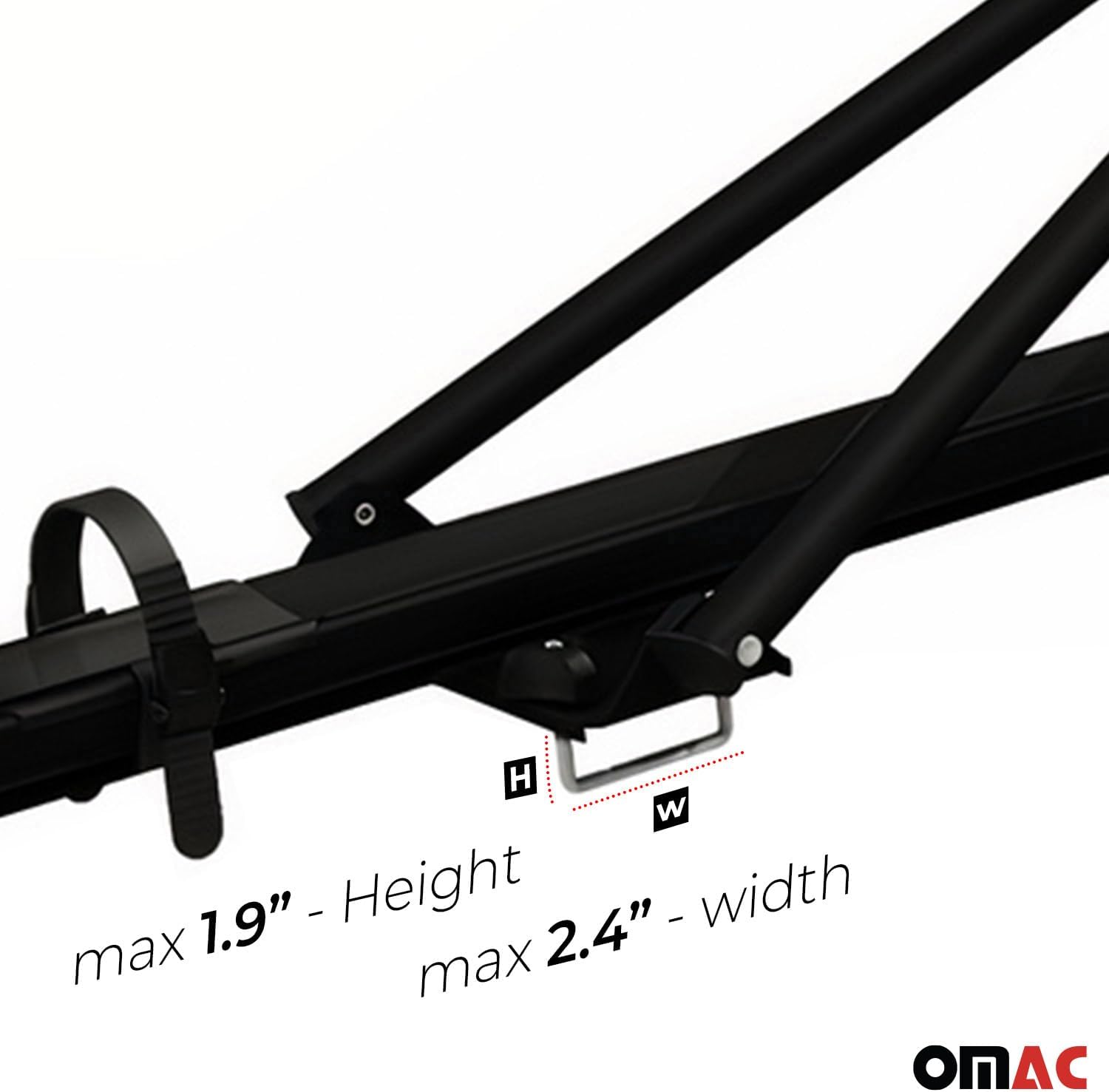 OMAC Bike Rack Carrier Roof Racks Set for Kia Soul 2010-2013 Black 3 Pcs