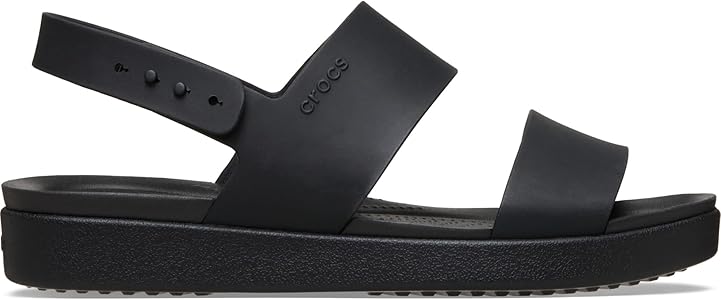 Amazon.com | Crocs Women's Brooklyn Backstrap Low Sandals, Black