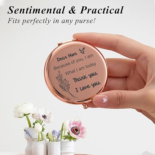Miniatura 3 de Casfine Regalos personalizados para mamá  Regalos de espejo compacto grabado con agradecimiento para mamá  Los mejores regalos para mamá de hijo