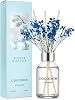 COCODOR Flower Reed Diffuser set 100ml White MuskScent Diffuser with Sticks Home Fragrance Reed Diffuser for Bathroom Shelf Decor