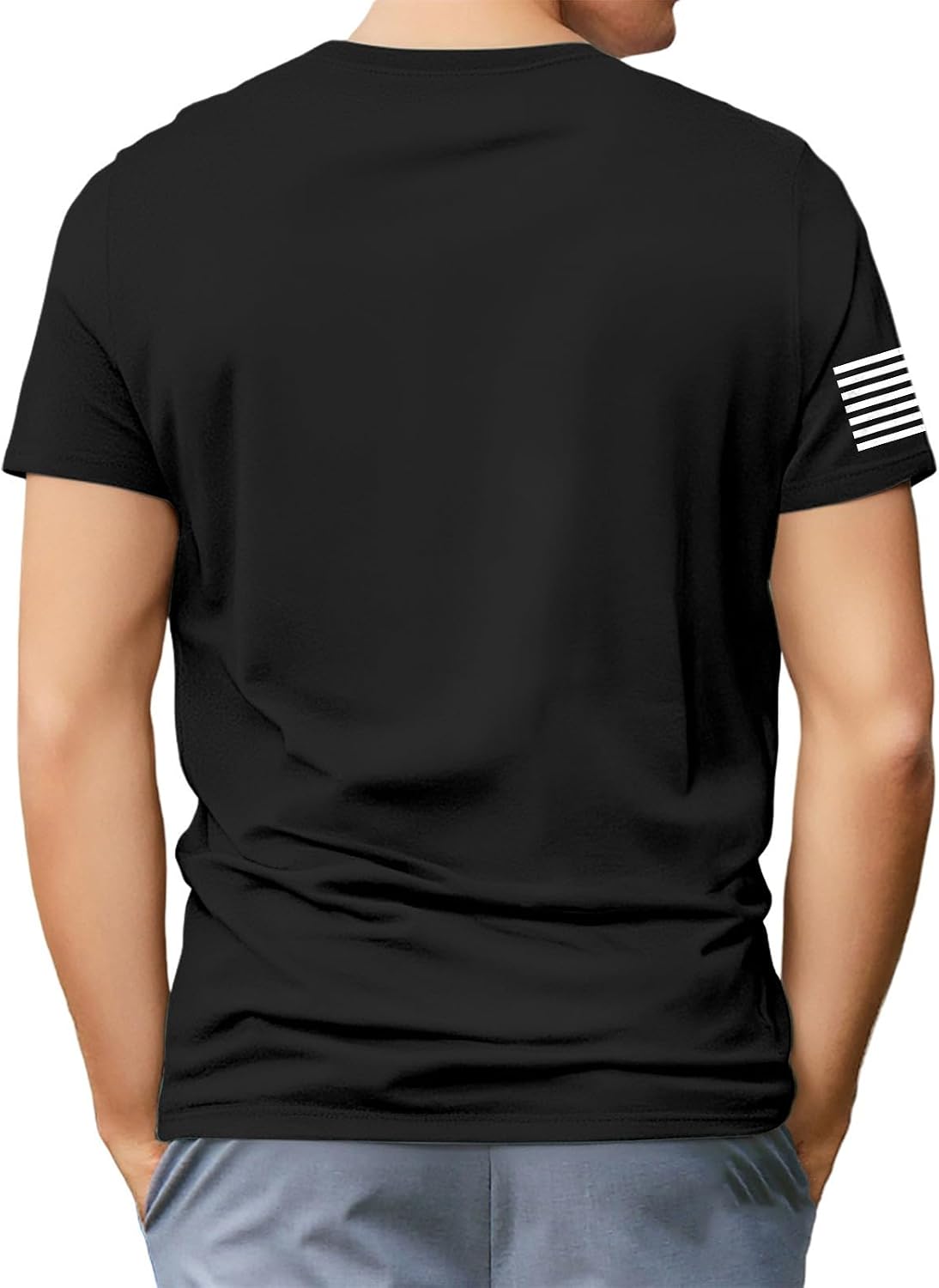 RTRDE Men's 4th of July Shirts Short Sleeve American Flag Print Independence Day Patriotic Tee Shirts, S-2XL