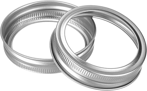 uxcell Anillos para tarros de conserva, 24 unidades, bandas de repuesto para tarros de masón de hojalata de boca regular, a prueba de fugas, se