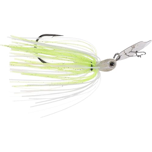 Strike King Tungsten Thunder Cricket Vibrating Swim Jig Fishing Lure, Compact Tungsten Head, Hand Tied Skirt, Trailer Keeper, 4/0 Owner Jungle Hook