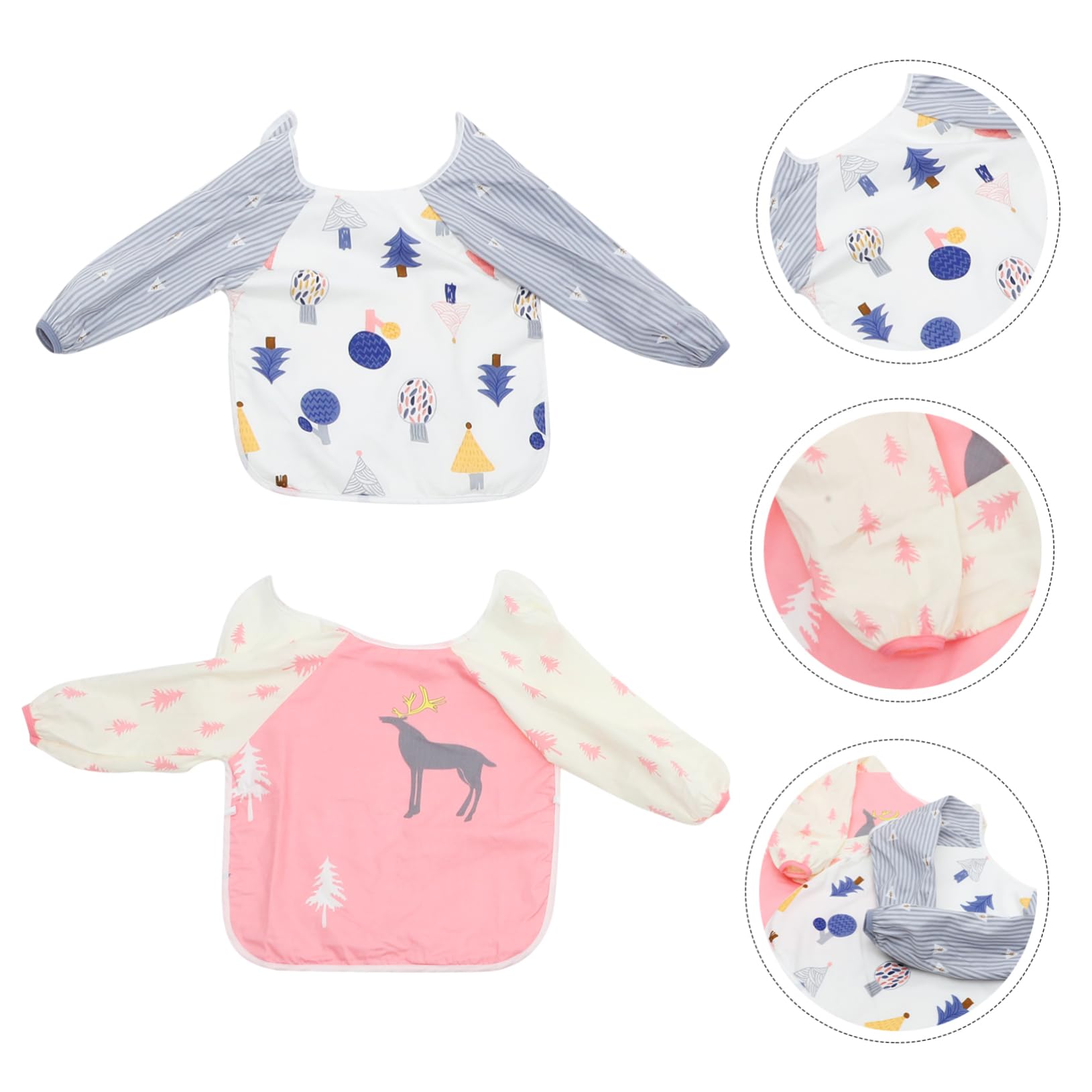 Toyvian 4 Pezzi Grembiule Per Bambini Grembiule Con Bavaglino Per Bambini Con Pettorina Per Mangiare Per